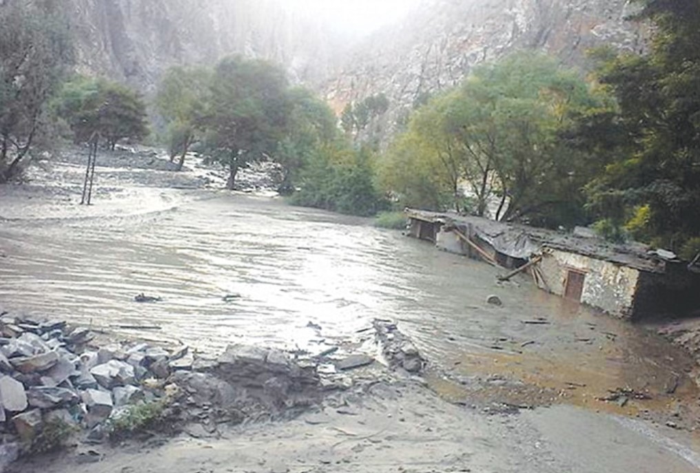 Flood Water Swept Away Roads in Chitral Due to Heavy Rains