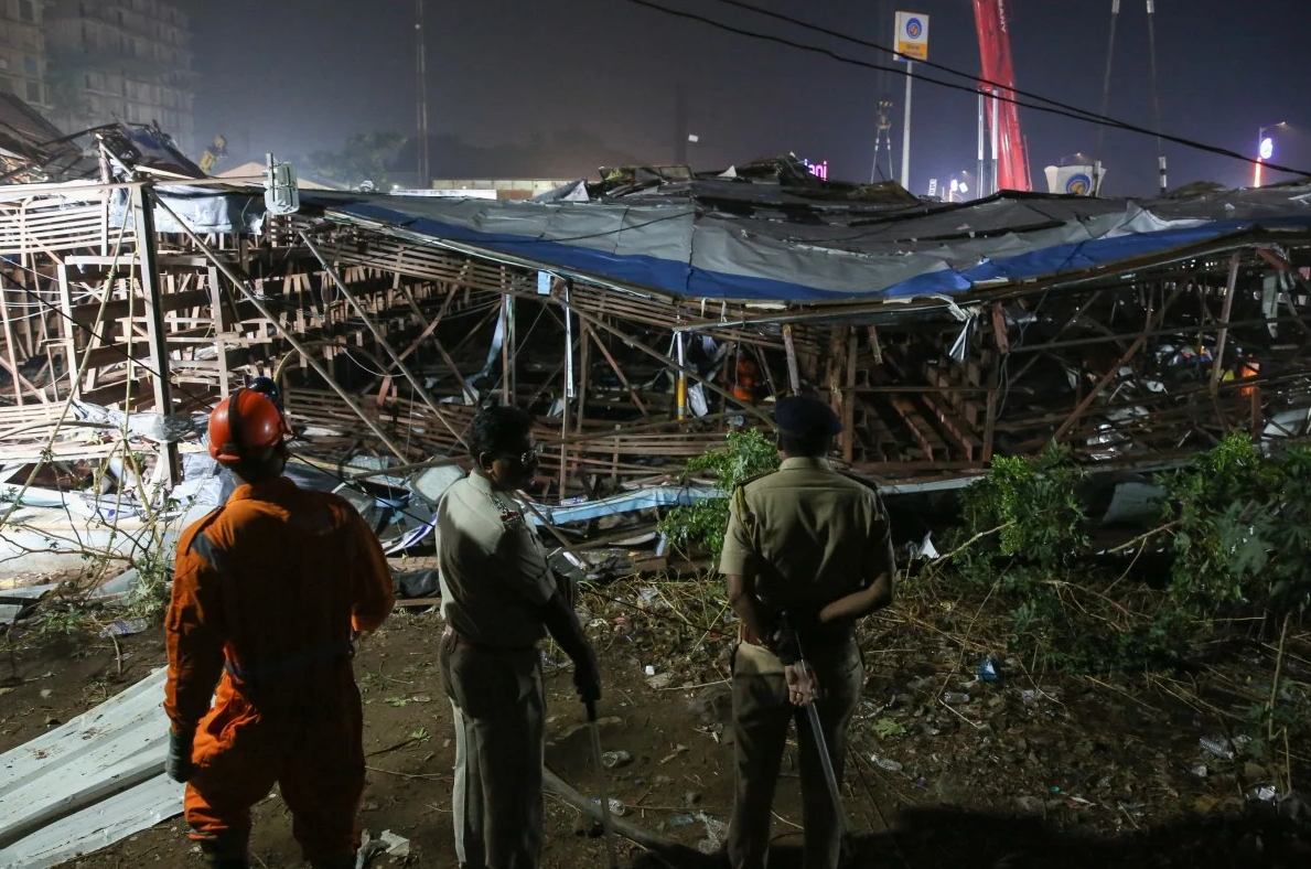 12 Dead, 60 Injured in India Billboard Collapse