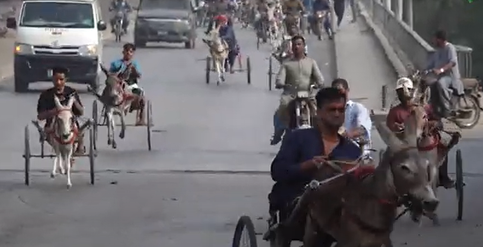 Traditional Donkey Cart Race Begins in Karachi - ThePenPK