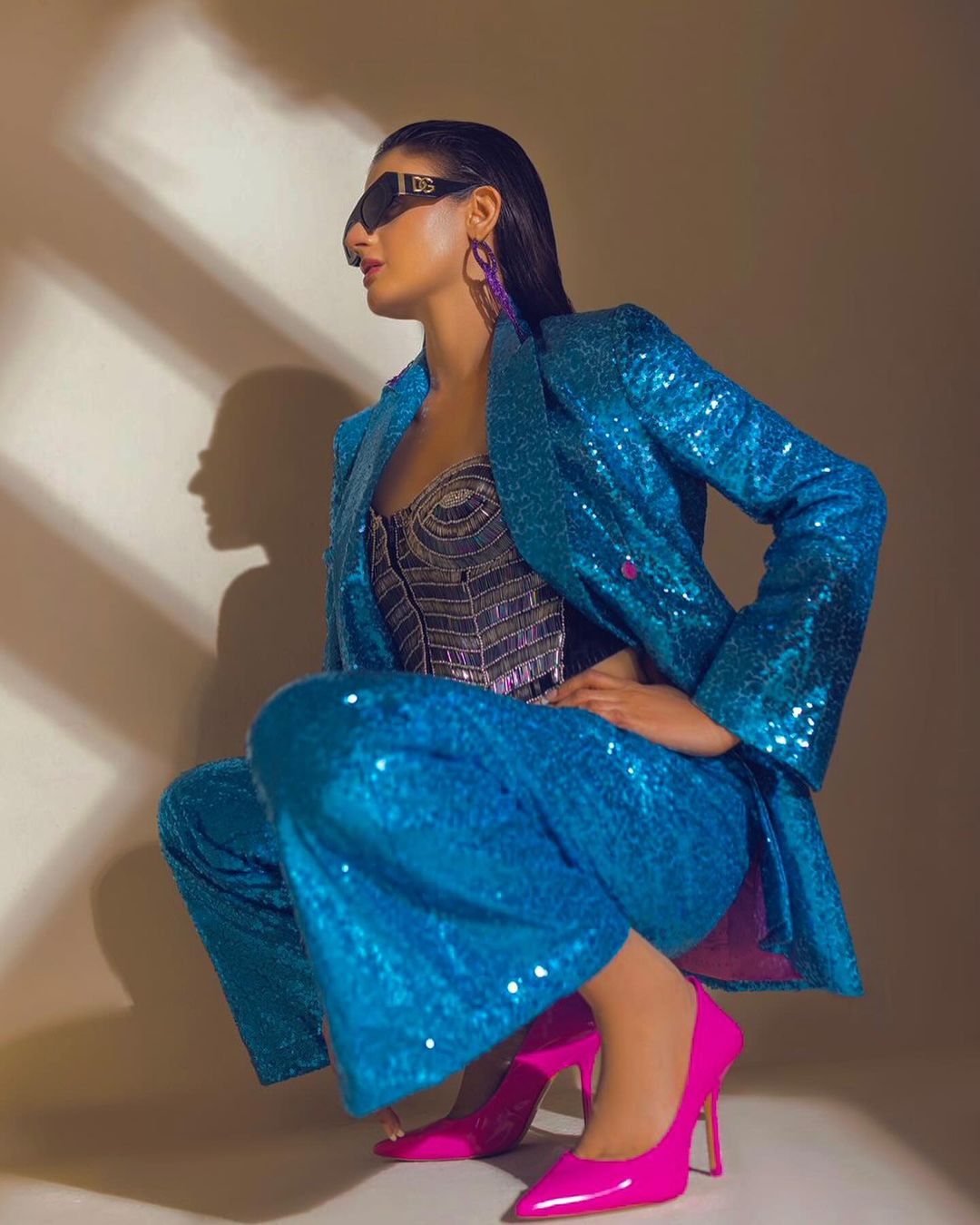 Hira Mani’s Sparkly Mermaid Blue Suit Controversy