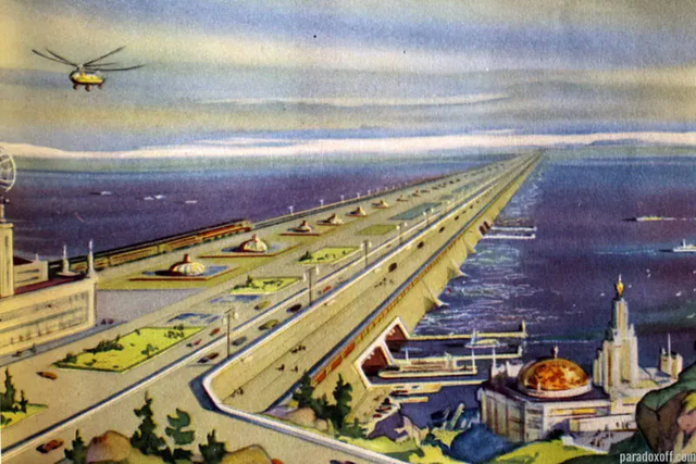 Plan to Build a Dam Across the Bering Strait
